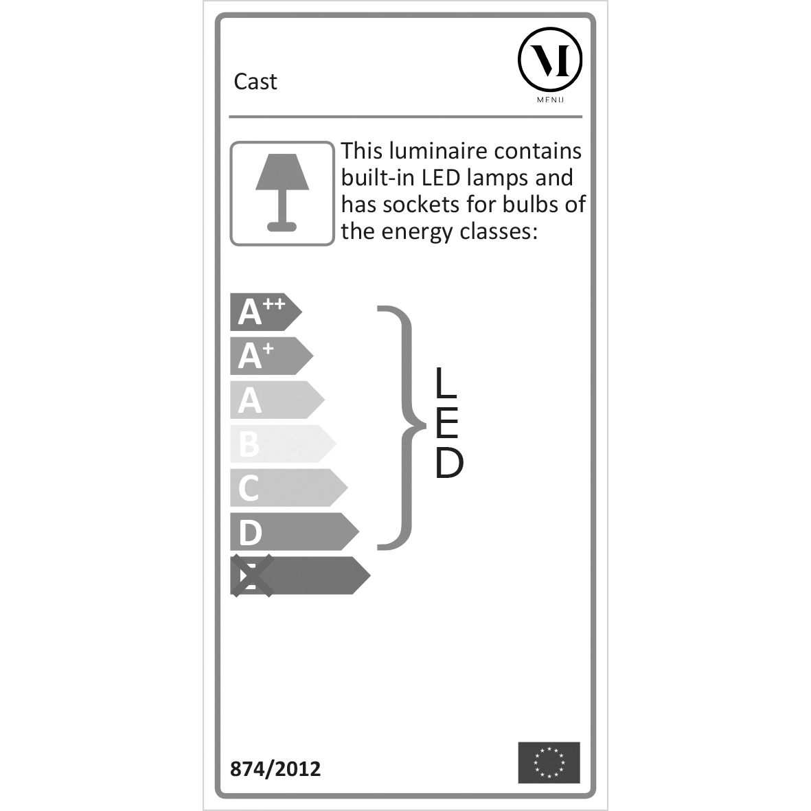 Menu Cast Shape 1 Hanglamp 3 Menu Cast Shape 1 Hanglamp - Afbeelding 3